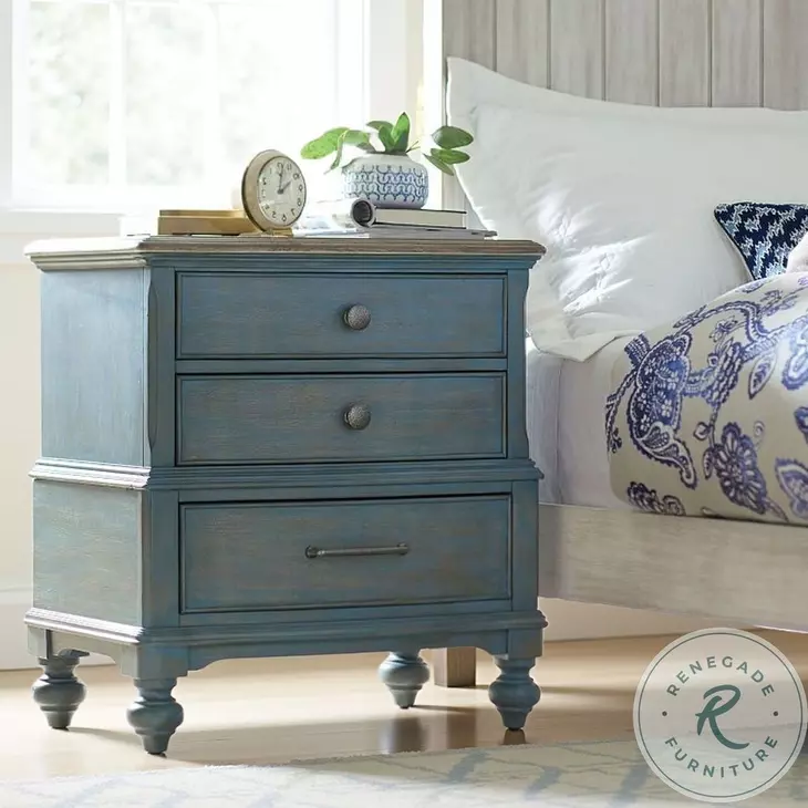 Ashbourne Inverness Denim And Driftwood Nightstand