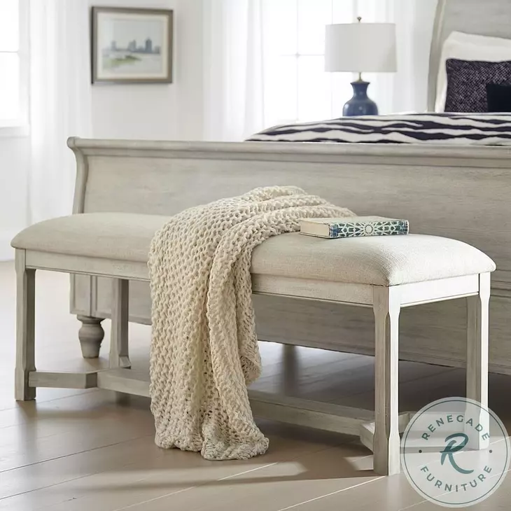 Ashbourne Sun Washed Upholstered Bench