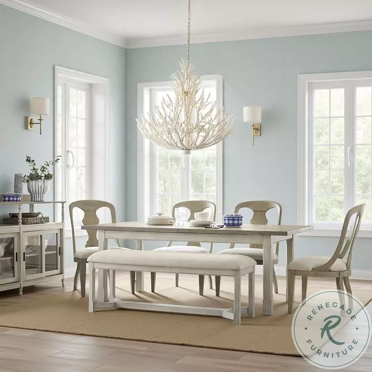 Ashbourne Mariner's Cove Sun Washed And Driftwood Extendable Dining Table