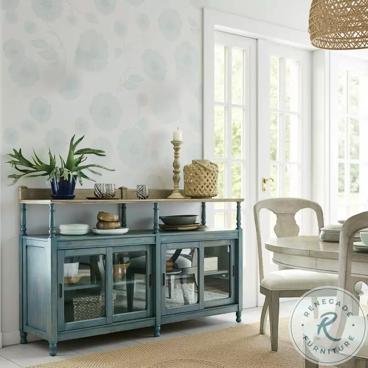 Ashbourne Cornwall Denim And Driftwood Credenza