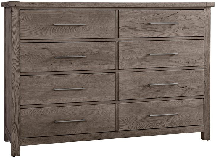 Dovetail Mystic Gray 8 Drawer Dresser