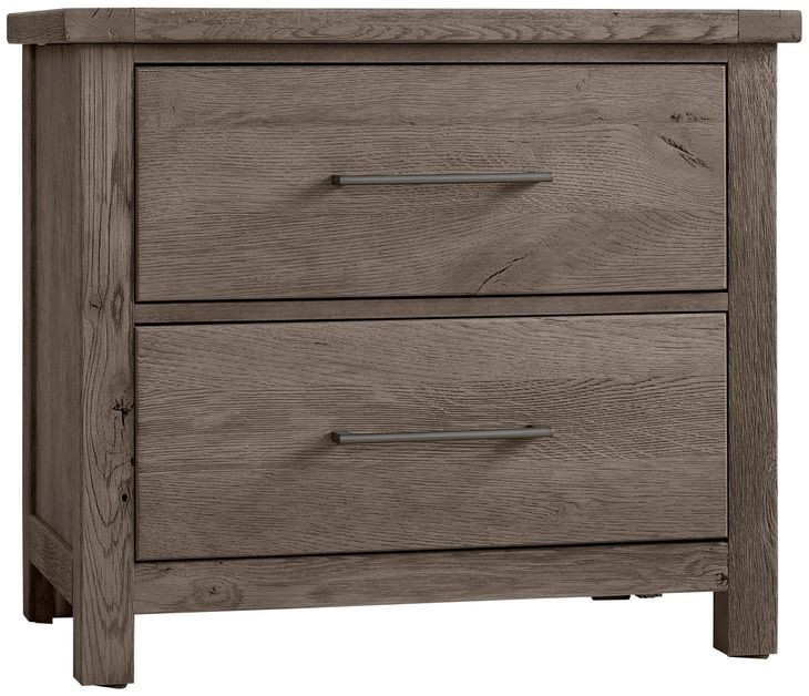 Dovetail Mystic Gray 2 Drawer Nightstand