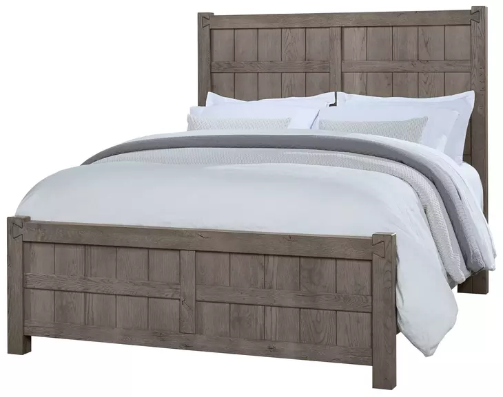 Dovetail Mystic Gray King Panel Bed