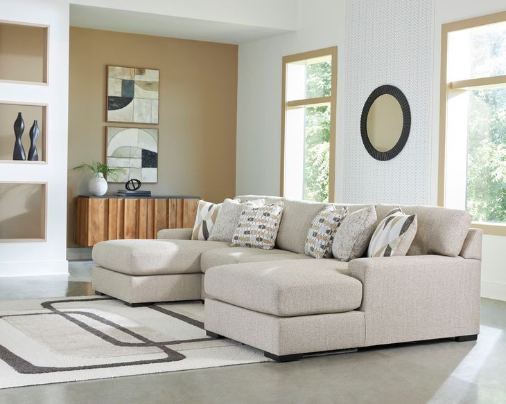 Laurelgrove Pebble 3-Piece Sectional with Chaise