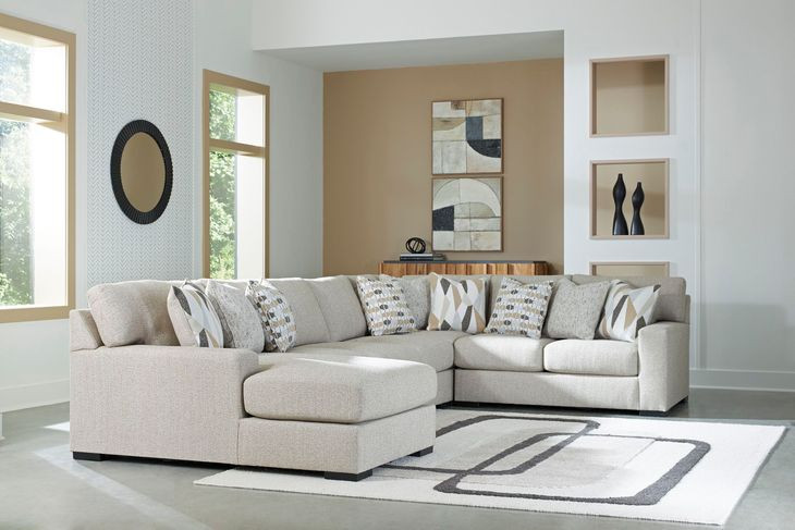 Laurelgrove Pebble 5-Piece Sectional with Chaise