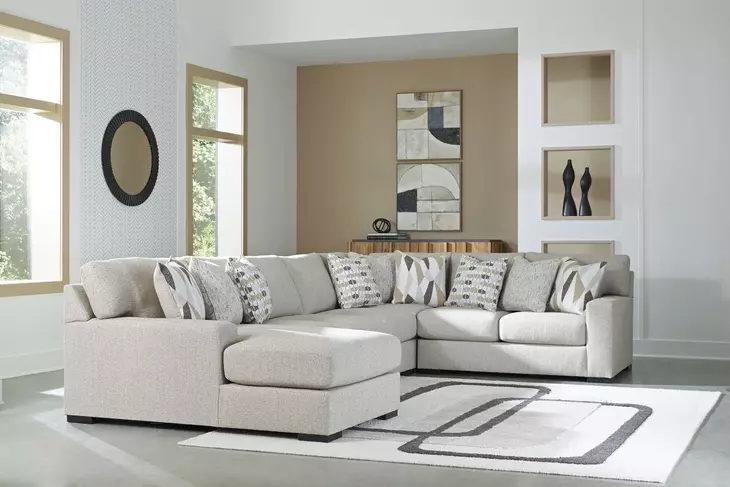 Laurelgrove Pebble 5-Piece Sectional with Chaise