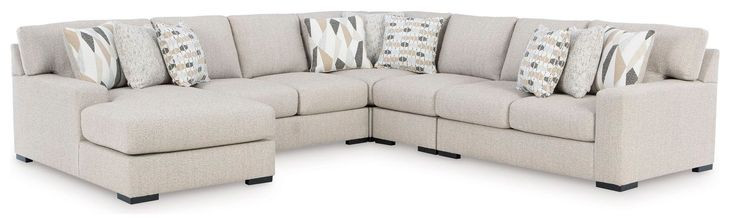 Laurelgrove Pebble 5-Piece Sectional with Chaise