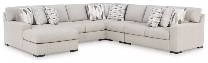 Laurelgrove Pebble 5-Piece Sectional with Chaise