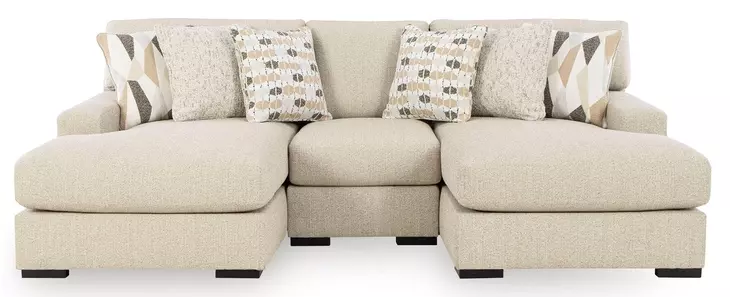 Laurelgrove Pebble 3-Piece Double Chaise Sectional