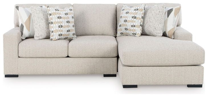 Laurelgrove Pebble 2-Piece Sofa Chaise Sectional