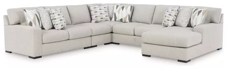 Laurelgrove Pebble 5-Piece Chaise Sectional