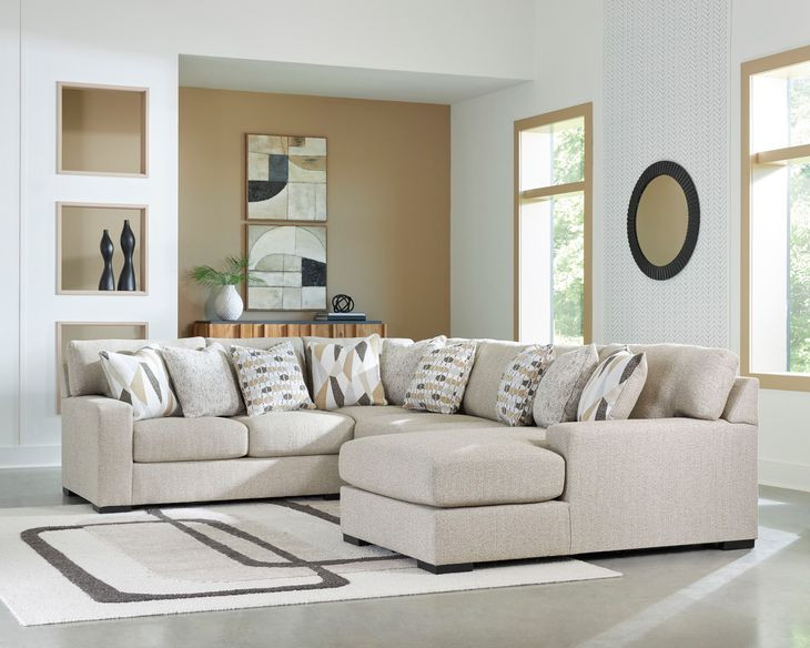 Laurelgrove Pebble 4-Piece Sectional with Chaise