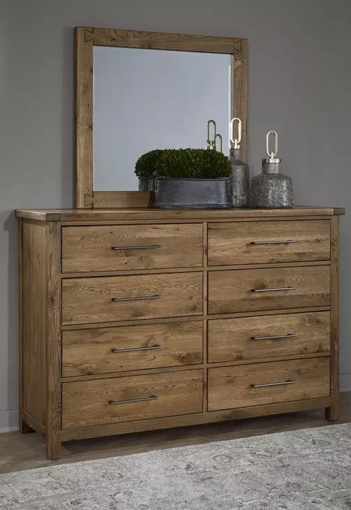 Dovetail Natural Rectangular Dresser Mirror