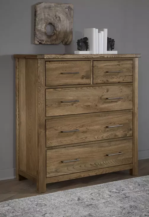 Dovetail Natural 5 Drawer Standing Dresser