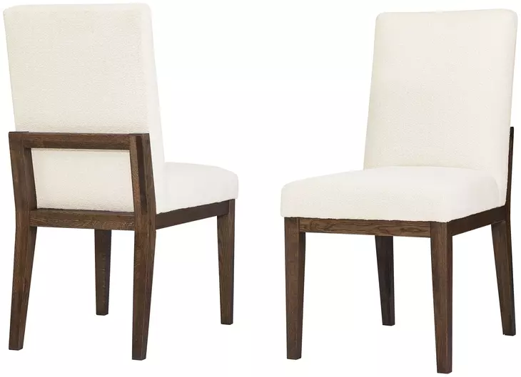 Dovetail White Performance Fabric Upholstered Side Chair