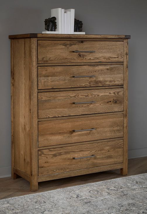 Dovetail Natural 5 Drawer Chest
