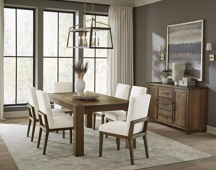 Dovetail Natural Gathering Dining Room Set