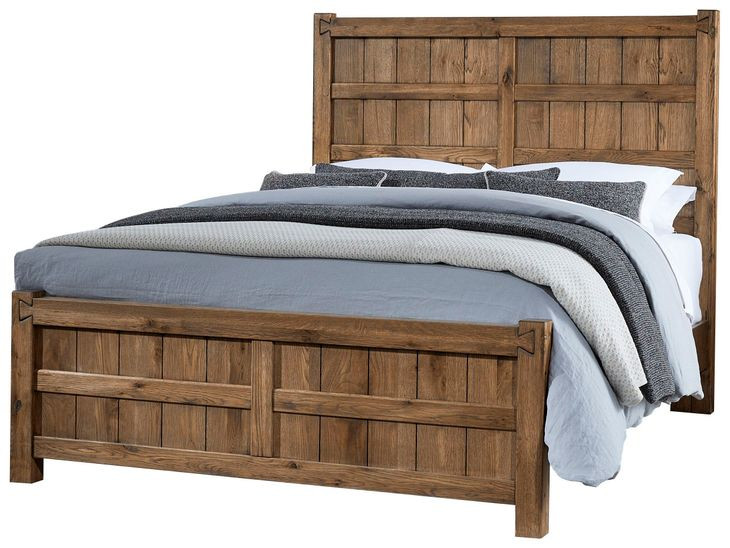 Dovetail Natural Queen Panel Bed