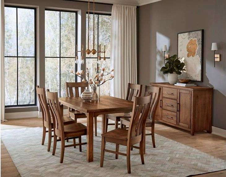 Dovetail Natural 60" Rectangular Dining Table