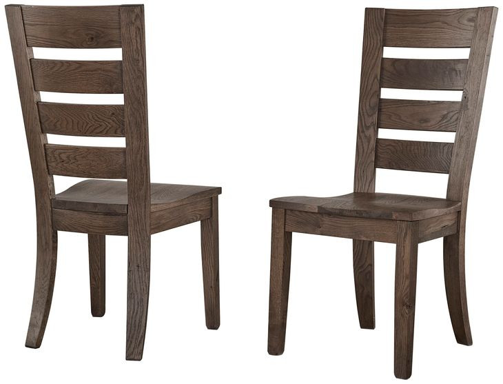 Dovetail Aged Gray Ladder Back Side Chair