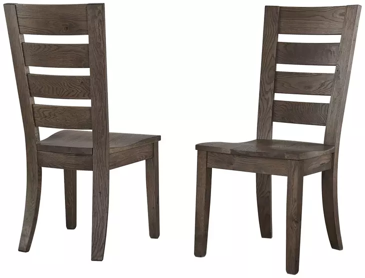 Dovetail Aged Gray Ladder Back Side Chair
