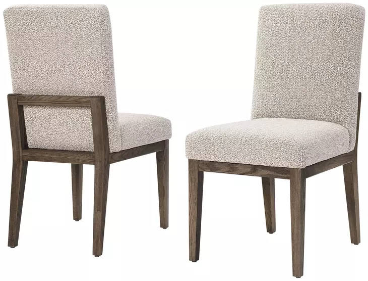 Dovetail Aged Gray Performance Fabric Upholstered Side Chair
