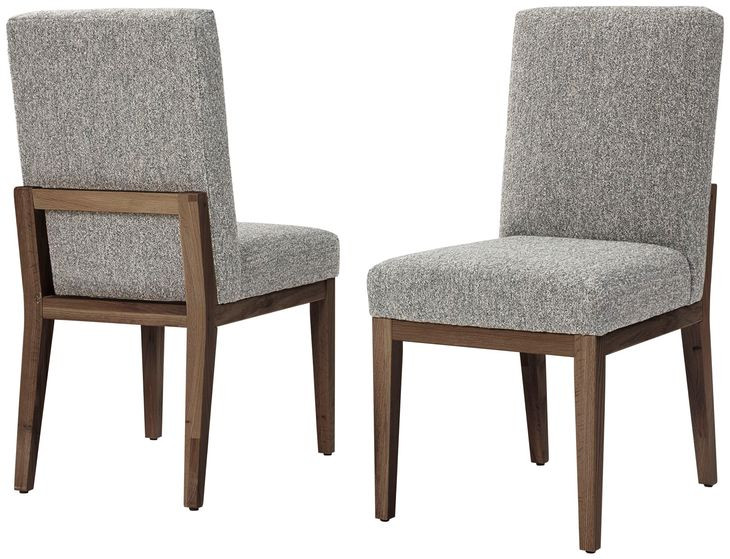 Dovetail Aged Gray and Charcoal Performance Fabric Side Chair