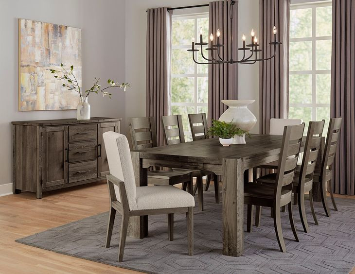 Dovetail Aged Gray 76" Rectangular Gathering Table