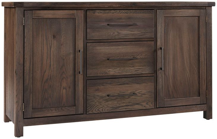 Dovetail Dining Aged Gray Gathering Dining Room Set