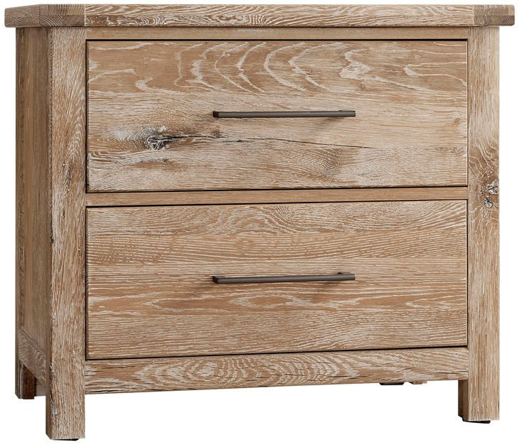 Dovetail Sun Bleached White 2 Drawer Nightstand