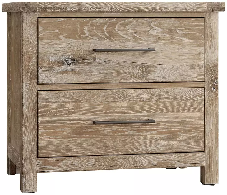 Dovetail Sun Bleached White 2 Drawer Nightstand