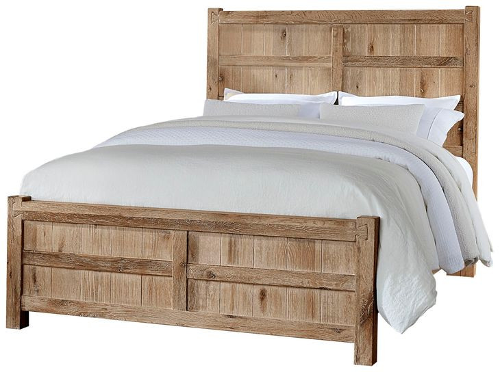 Dovetail Sun Bleached White Queen Panel Bed