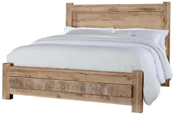 Dovetail Sun Bleached White King Poster Bed with California King Footboard