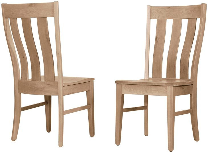 Dovetail Bleached White Slat Back Side Chair
