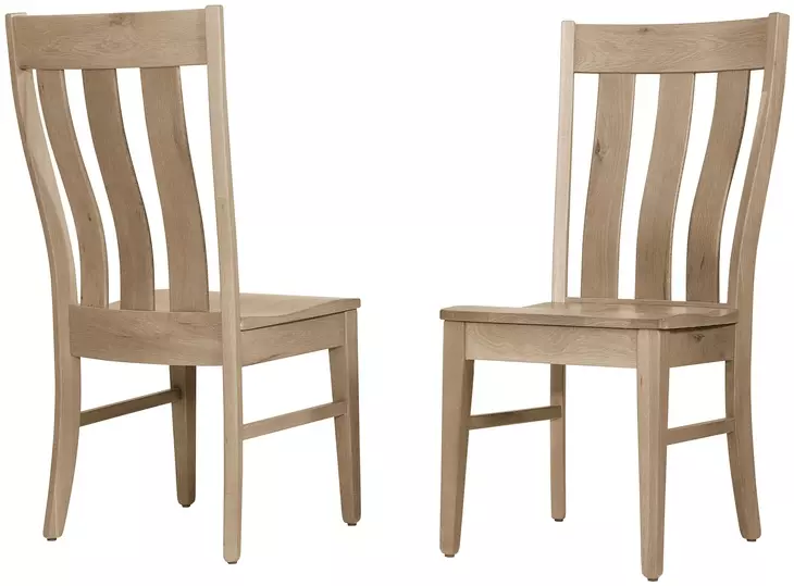 Dovetail Bleached White Slat Back Side Chair