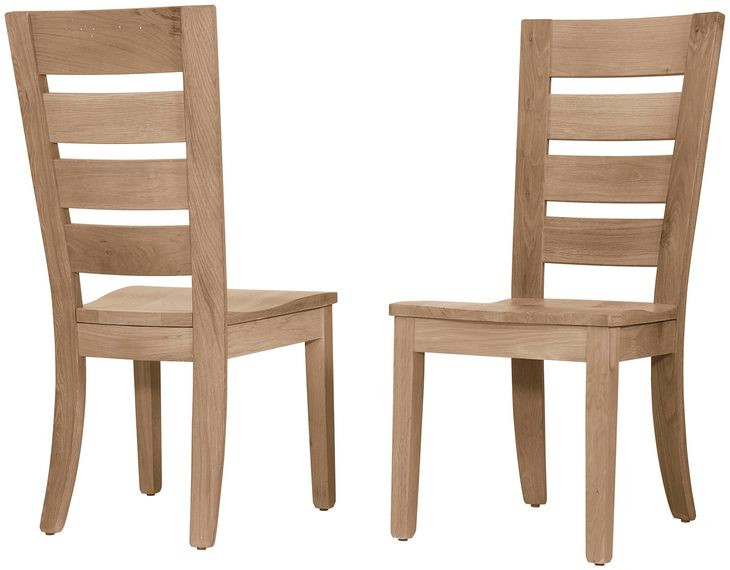 Dovetail Bleached White Ladder Back Side Chair