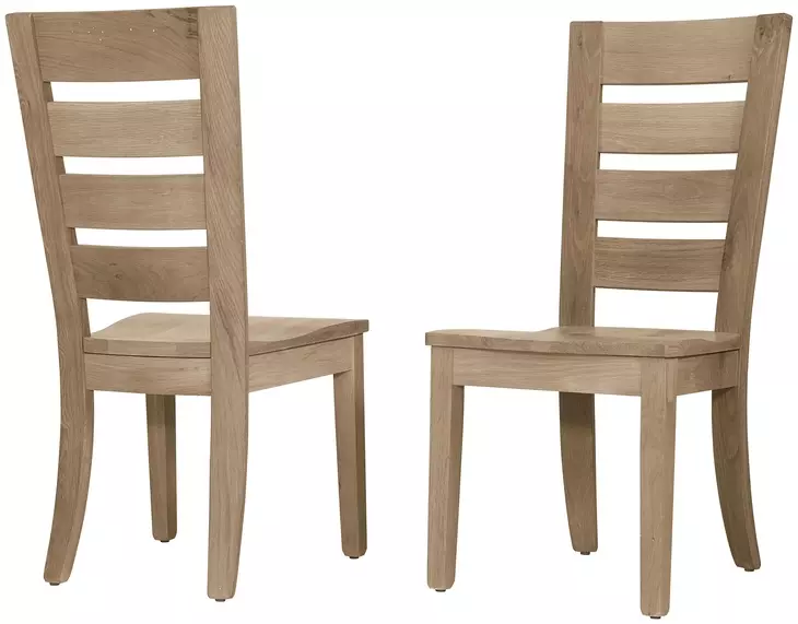 Dovetail Bleached White Ladder Back Side Chair