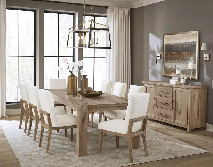 Dovetail Bleached White and White Performance Fabric Side Chair