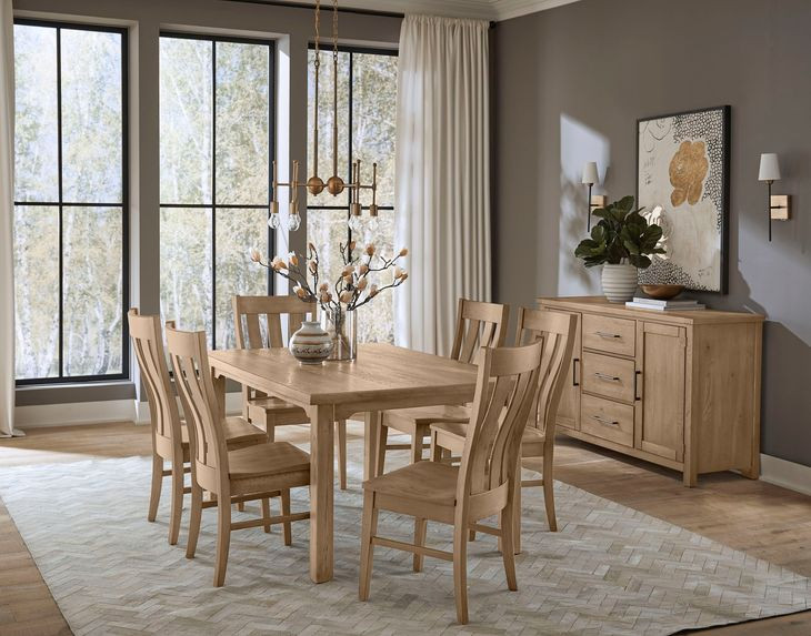 Dovetail Dining Bleached White Dining Room Set