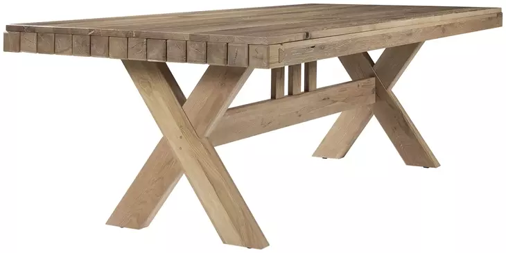 Dovetail Bleached White 73" Rectangular Dining Table