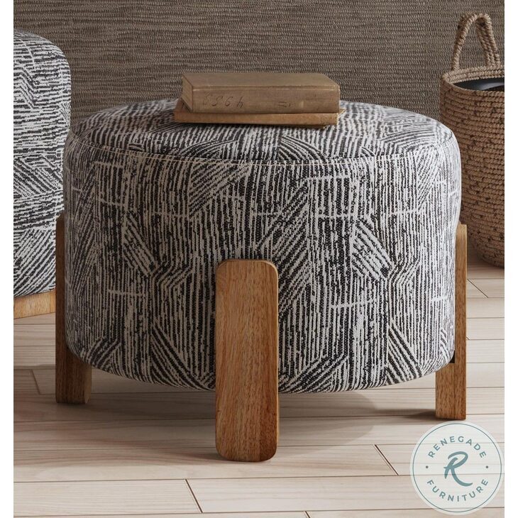 Jasper Salt And Pepper Accent Ottoman