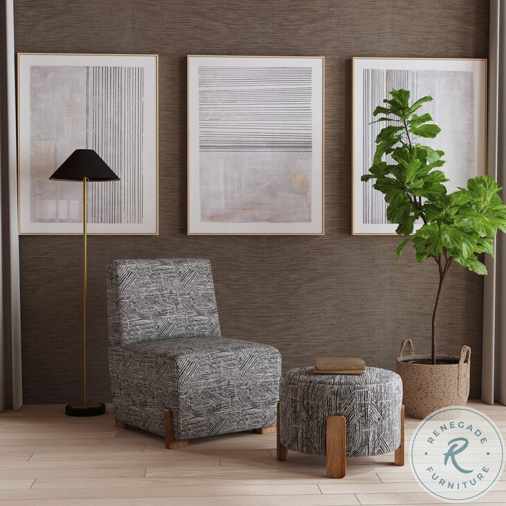 Jasper Salt And Pepper Accent Ottoman