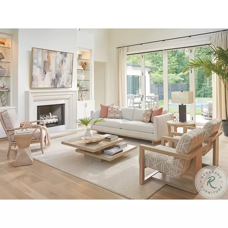 Shea Sand Drift Faceted Accent Table