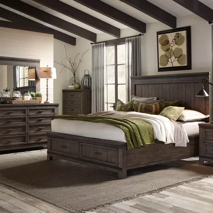 Briarwood Hills Rock Beaten Brown 8 Drawer Dresser with Mirror