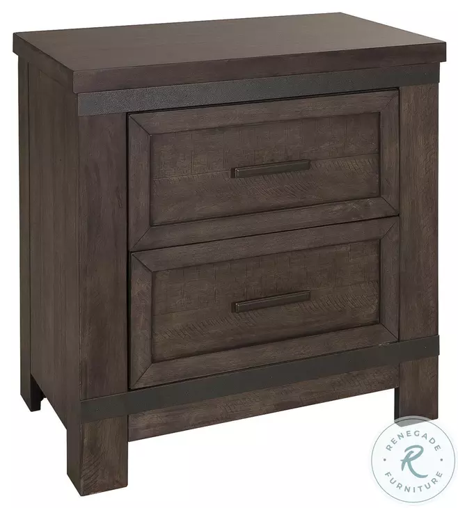 Briarwood Hills Rock Beaten Gray Nightstand