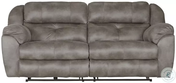Ferrington Steel Lay Flat Power Reclining 90" Sofa With Power Headrest And Lumbar