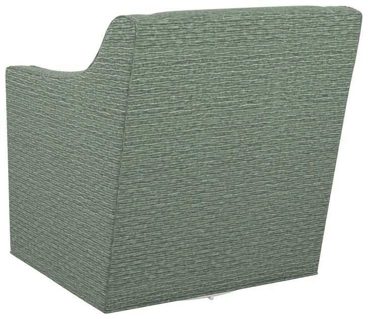 Barrier Blue Upholstered Swivel Chair with Nailhead Trim