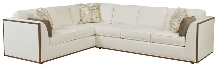 Rendezvous Cream 2 Piece Modular Westcliffe Sectional with Pillows