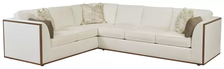 Rendezvous Cream 2 Piece Modular Westcliffe Sectional with Pillows