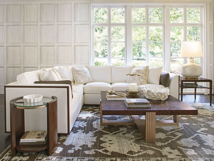 Westcliffe Rendezvous Cream 2 Piece Modular Sectional with Pillows